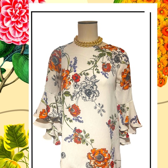 Floral mini dress - Picture 1 of 2